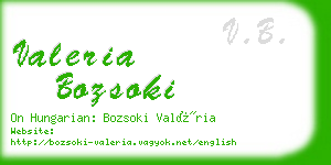 valeria bozsoki business card